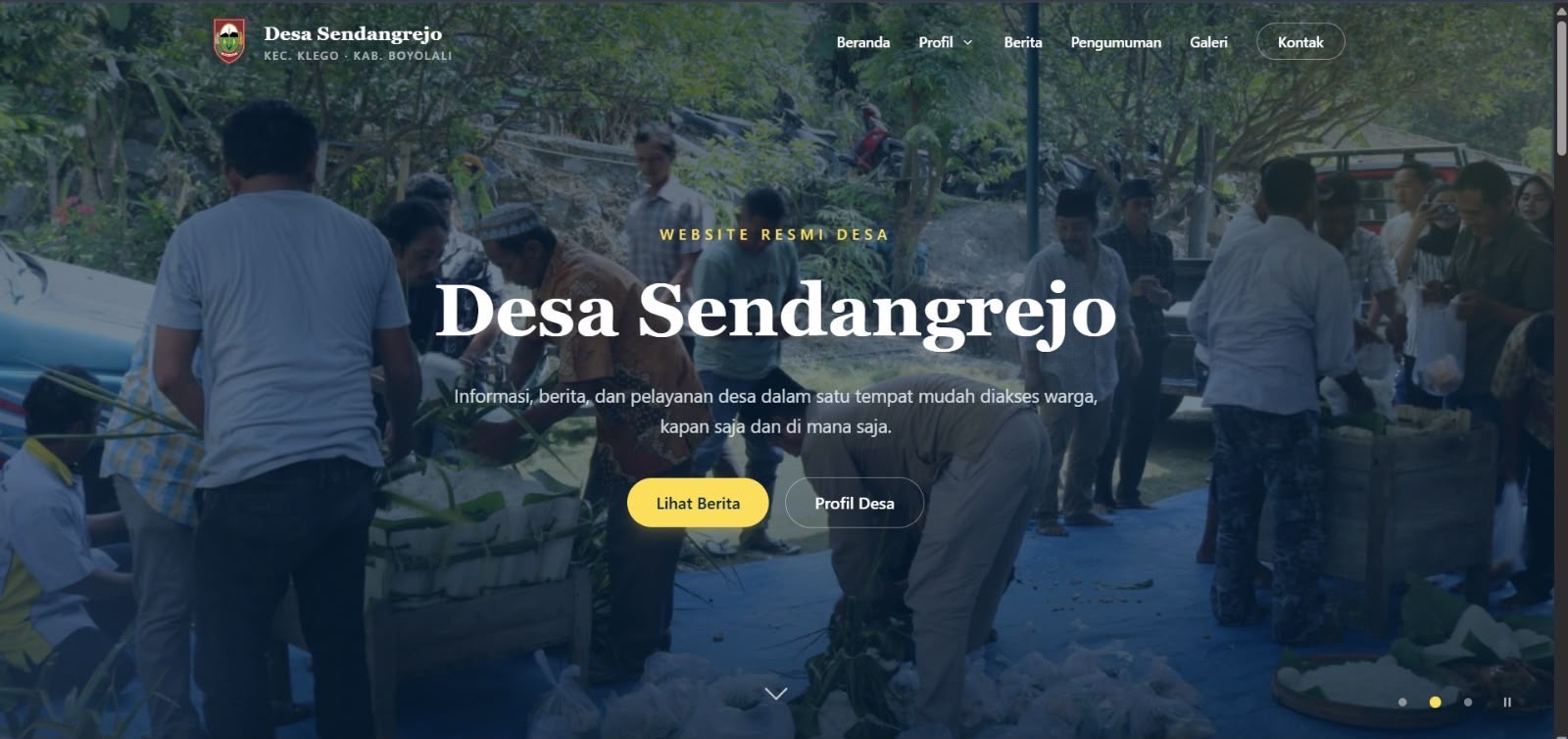 Program kerja Multidisiplin 2 KKN-R Universitas Diponegoro Kembangkan Website sebagai Pusat Informasi Desa